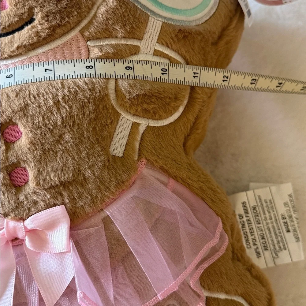 Cupcakes and Cashmere Christmas Faux Fur Gingerbread lollipop Girl Pillow 🍭